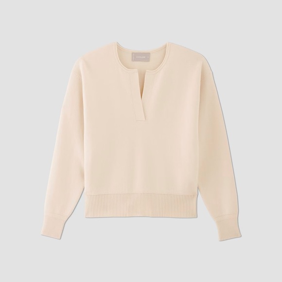 Everlane Sweaters - NWT Everlane The Cotton-Merino Vintage Henley White Base - Size XXS